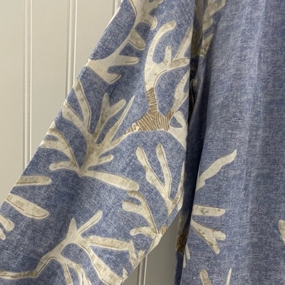 NEW CONDITION Soft Surrounds Blue Cotton Shell Seeker Embroidered Tunic Sz L - Picture 11 of 11